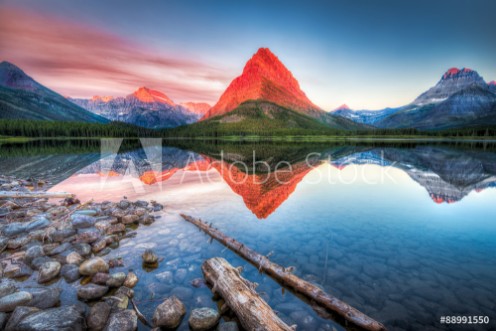 Picture of Swiftcurrent Lake at Dawn